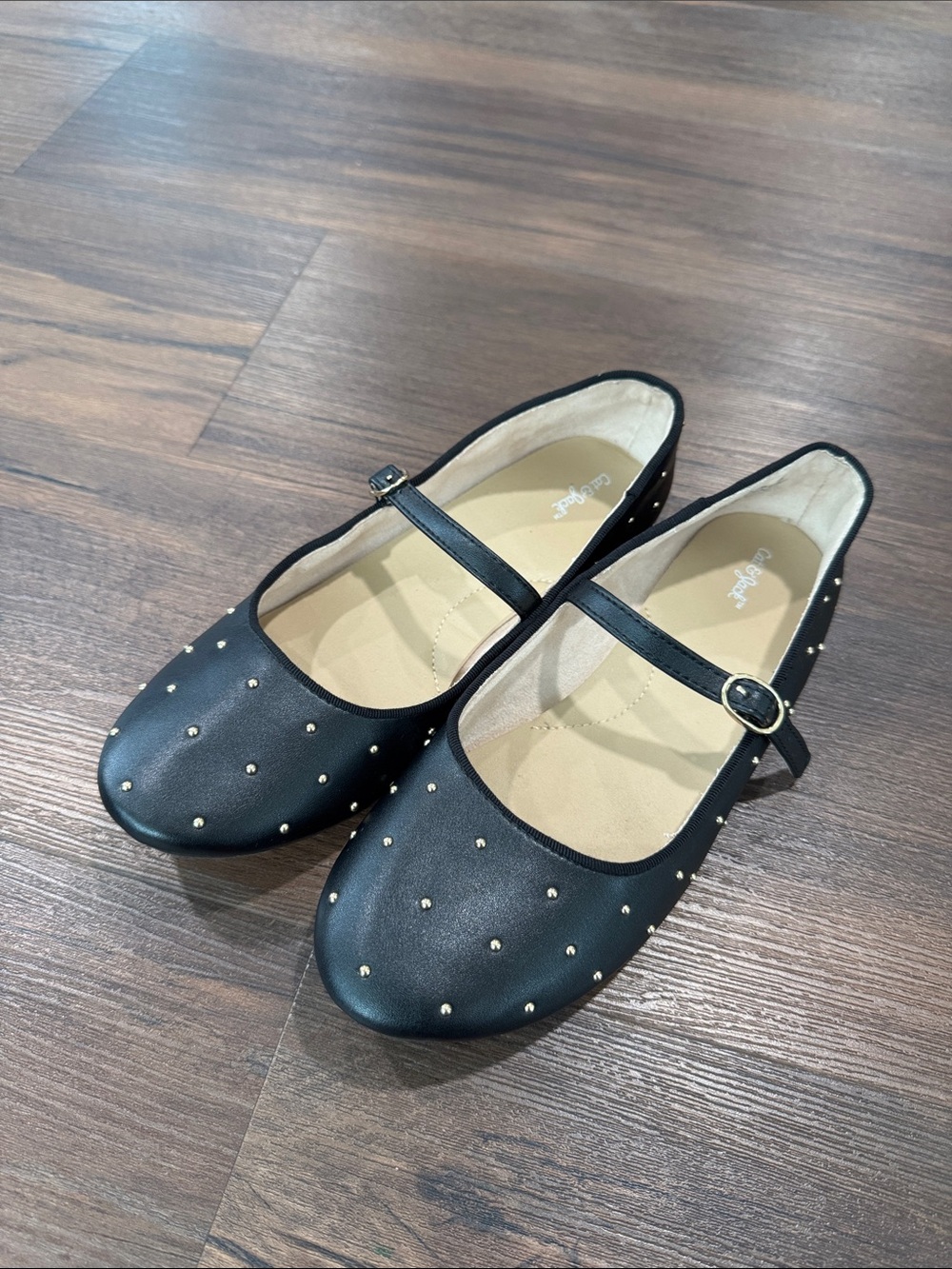 Girl’s Cat & Jack Black Embellished Ballet Flats